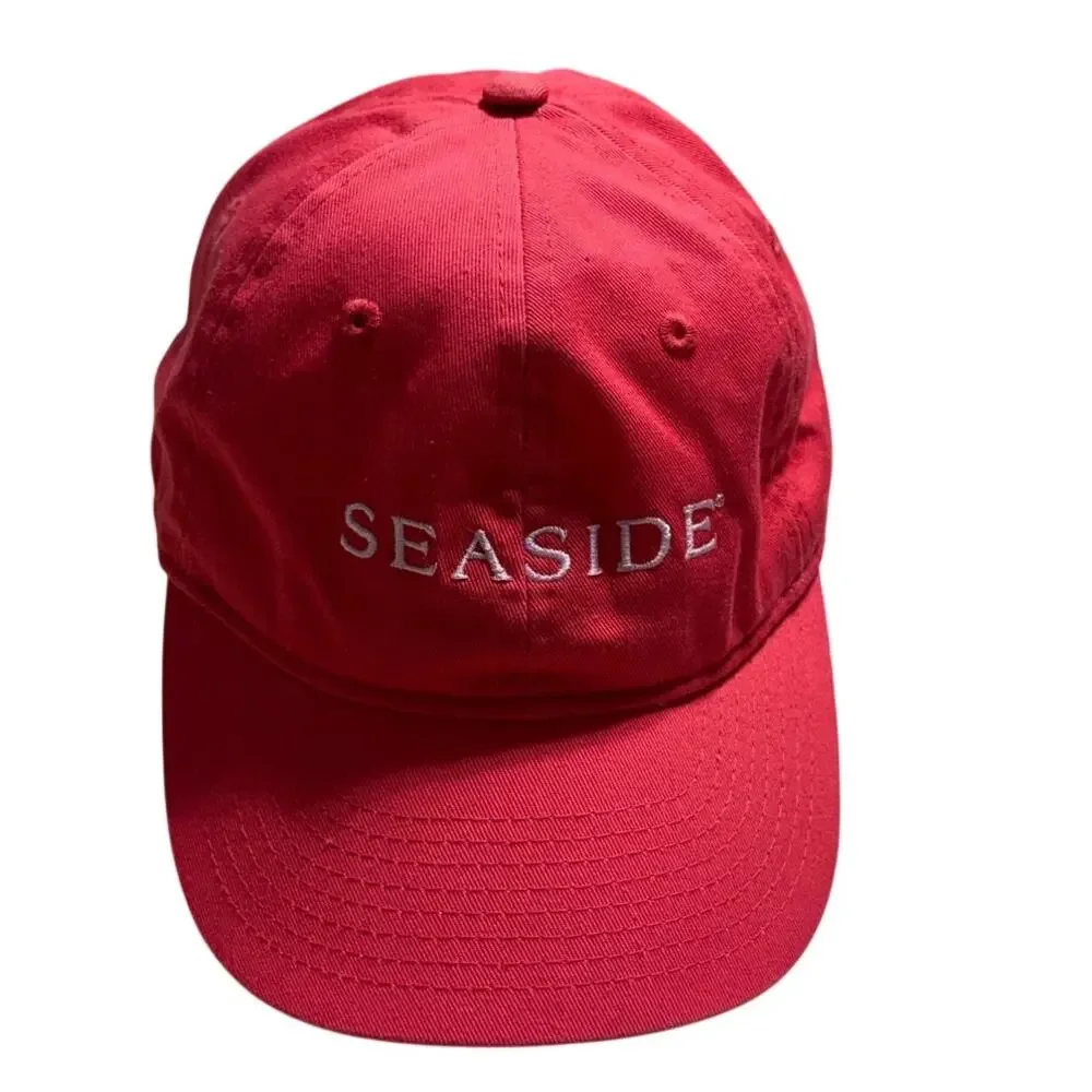 Seaside Baseball Cap Hat One-Size Adjustable Pink 30A Beach Florida